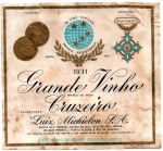 ANTIGO RÓTULO " GRANDE VINHO CRUZEIRO " PRODUTORES LUIZ MICHIELON PEÇA COM DIMENSÃO DE 12,3 x 11,3 cm