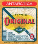 ANTIGO RÓTULO " ANTARCTICA - CERVEJA ORIGINAL 600 ml  PILSEN " DIMENSÃO 8,7 x 9,9 cm