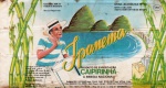 ANTIGO RÓTULO " CAIPIRINHA IPANEMA "  SÃO PAULO  PEÇA COM DIMENSÃO 22,3 x 11,4 cm