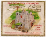 ANTIGO RÓTULO " VINHO BRANCO SUAVE DE MESA " SANTA FELICIDADE ADEGA VENEZA - CURITIBA / PARANÁ DIMENSÃO 11,9 x 9,4 cm