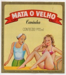ANTIGO ROTULO " CANINHA MATA O VELHO " DOS IRMÃOS VALERINI & CIA DIMENSÃO 11,8 x 13,3 cm