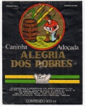 ANTIGO ROTULO " CANINHA ALEGRIA DOS POBRES "  GÁLIA - SÃO PAULO DIMENSÃO 11,0 x 14,0 cm
