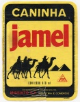 ANTIGO ROTULO " CANINHA JAMEL " DIMENSÃO 10,3 x 13,6 cm