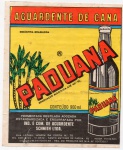 ANTIGO ROTULO " AGUARDENTE DE CANA - PADUANA "  SCHIMITH DE SANTO ANTÔNIO DE PADUA - RIO DE JANEIRO  DIMENSÃO 11,2 x 13,6 cm