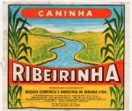 ANTIGO ROTULO " CANINHA RIBEIRINHA "  RIBEIRÃO PRETO / SÃO PAULO DIMENSÃO 13,2 x 11,7 cm
