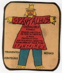 ANTIGO ROTULO " PINGA SPANT ALHU'S "  DIMENSÃO 9,6 x 11,3 cm