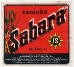 ANTIGO ROTULO " CANINHA SABARÁ "  RIO CLARO - SP DIMENSÃO 11,0 x 9,9 cm