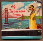 FILUMENIA - ANTIGA CAIXA DE FÓSFOROS DE BOLSO " No 9 FISHERMEN'S GROTTO " LACRADA CONTENDO OS PALITOS