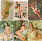 LOTE CONTENDO 6 CALENDÁRIOS ANTIGOS DE BOLSO " N U D E Z " 1973, 1975, 1978 E 1982