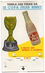 MAGNIFICA TABELA DA COPA DO MUNDO DE 1970 " IX COPA JULES RIMET " COLABORAÇÃO DOS PRODUTOS BATAVO - CHOCO MILK ...