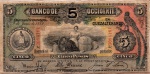 S176b  RARA CÉDULA DA GUATEMALA ( AMÉRICA CENTRAL )  5 PESOS  MBC PEÇA DATADA DE 1919