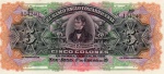 P-S122r   ANTIGA CÉDULA DA COSTA RICA  5 COLONES DO ANO DE 1903 SOBERBA