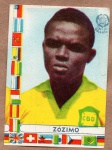 RARA FIGURINHA FUTEBOL MUNDIAL DE 1962 FIGURINHA No. 9 ( ZÓZIMO - MÉDIO ) PEÇA AUTÊNTICA