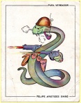 ANTIGO CARTÃO POLÍTICO - PARA VEREADOR FELIPE ARISTIDES SIMÃO DIMENSÃO DO CARTÃO 11,6 x 15,0 cm VERSO EM BRANCO  ( LOGAN MILITAR - A COBRA ESTA FUMANDO - SENTA A PUA )