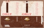 ANTIGA EMBALAGEM DOS " CIGARROS ORLY "  FÁBRICA DE CIGARROS CARUSO S.A