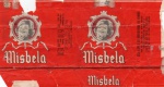 ANTIGA EMBALAGEM DE CIGARROS " MISBELA " COM PREÇO IMPRESSO ( PI )  CIA. LOPES SÁ INDUSTRIAL DE FUMOS