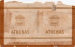 ANTIGA EMBALAGEM DE CIGARROS " ATHENAS "  FÁBRICA DE CIGARROS FLORIDA S.A COM PREÇO IMPRESSO ( P.I )