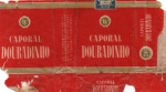 ANTIGA EMBALAGEM DE CIGARROS " CAPORAL DOURADINHO "  TABACARIA LONDRES S.A RIO DE JANEIRO ( OBS... PEÇA EMPLASTIFICADA TIPO IDENTIDADE )