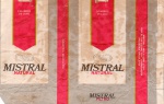 ANTIGA EMBALAGEM DE CIGARROS " MISTRAL " MISTRAL - INDUSTRIA E COMÉRCIO LTDA