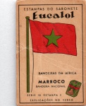 ANTIGA ESTAMPA EUCALOL " BANDEIRAS DA AFRICA - MARROCO - BANDEIRA NACIONAL "  SÉRIE 18 ESTAMPA 3