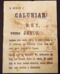 MEMORABILIA POLÍTICA ... ANTIGO PANFLETO COM OS DIZERES " A ORDEM É CALUNIAR NEY, COM JANIO .... "  DIMENSÃO 15,8 x 21,3 cm