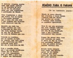 MEMORABILIA POLÍTICA - REMÉDIO PARA O PARANÁ " NEY BRAGA " DE UM CANCIONEIRO POPULAR