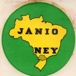 MEMORABÍLICA POLÍTICA ( DECALCOMANIA ) JÂNIO QUADROS PARA O BRASIL E NEY PARA O ESTADO DO PARANÁ ... DIMENSÃO 9,6 x 9,6 cm