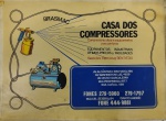 ANTIGA PLACA PUBLICIDADE " BRASMAC " CASA DOS COMPRESSORES PEÇA EM PLÁSTICO COM DIMENSÃO 49,8 x 36,0 cm
