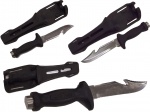 FACA COM LAMINA INOX, COM 150 x 28 x 3 mm, ACABAMENTO POLÍDO AO ESPELHO. COMPRIMENTO TOTAL DE 282 mm. CUNHO NA LÂMINA HI-CUT- STEINLESS STEEL - JAPAN. LÂMINA COM TODAS CARACTERÍSTICAS PARA MERGULHO. FACA PARA MERGULHADOR... ACOMPANHA BAINHA ORIGINAL EM MATERIAL SINTÉTICO.