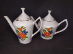 DUO EM PORCELANA POZZANI POLICROMIA FLORAL  DIMENSÃO  19 cm DE ALTURA x  21 cm DE DIÂMETRO