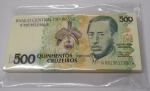 C#216  CENTENA ( 100 CÉDULAS ) 500 CRUZEIROS ANO DE 1990 ( BRASIL - REPÚBLICA ) FE ANVERSO:  AUGUSTO RUSCHI E REVERSO: RUSCHI EXAMINANDO ORQUÍDEAS  CHANCELAS DE ZÉLIA C. MELLO E IBRAHIM ÉRIS  ESTIMATIVA R$ 1.800,00