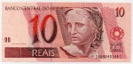 C#301  CÉDULA DO BRASIL ( REPÚBLICA ) 10 REAIS ANO DE 2010 ( FE ) PRIMEIRA SÉRIE ( F1609 ) ANVERSO:  EFÍGIE DA REPÚBLICA E REVERSO:  ARARA CHANCELAS DE GUIDO MANTEGA E ALEXANDRE ANTONIO TOMBINI