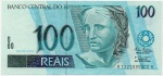 C#327  RARA CÉDULA DO BRASIL NO ESTADO FLOR DE ESTAMPA ( REPÚBLICA ) 100 REAIS ANO DE 1994 IDEM " C/ DEUS SEJA LOUVADO --- RICÚPERO "  ANVERSO: EFÍGIE DA REPÚBLICA E REVERSO:  GAROUPA