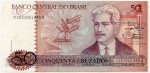C#184 RARA CÉDULA DO BRASIL ( REPÚBLICA ) 50 CRUZADOS ANO DE 1988 ( FE COM LEVES MANCHAS ) ANVERSO: Dr. OSWALDO CRUZ E REVERSO:  INSTITUTO OSWALDO CRUZ ( R J ) CHANCELAS DE MAÍLSON F. NÓBREGA E ELMO CAMÕES ....
