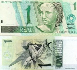 C#251  CÉDULA DO BRASIL ( REPÚBLICA ) 1 REAL ANO DE 1999 ( FE ) ANVERSO: EFÍGIE DA REPÚBLICA E REVERSO: BEIJA-FLOR  CHANCELAS DE  PEDRO S. MALAN  /  ARMÍNIO FRAGA NETO