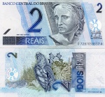 C#262  CÉDULA DO BRASIL ( REPÚBLICA ) 2 REAIS ANO DE 2009  SOB   ANVERSO:  EFÍGIE DA REPÚBLICA E REVERSO:  TARTARUGA MARINHA  CHANCELAS DE  GUIDO MANTEGA /  ALEXANDRE ANTONIO TOMBINI