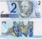 C#262  CÉDULA DO BRASIL ( REPÚBLICA ) 2 REAIS ANO DE 2009 ( FE - PRIMEIRA SÉRIE ) ANVERSO: EFÍGIE DA REPÚBLICA E REVERSO:  TARTARUGA MARINHA  CHANCELAS DE GUIDO MANTEGA / ALEXANDRE ANTONIO TOMBINI