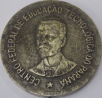 MEDALHÍSTICA --- CENTRO FEDERAL DE EDUCAÇÃO TECNOLÓGICA DO PARANÁ PEÇA DE HONRA AO MÉRITO ALUSIVA ( PRESIDENTE NILO PEÇANHA ) SEM DATA  PEÇA COM 60,0 mm E COM PESO DE 99,6 g