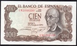 P-152a.3  ANTIGA CÉDULA DA ESPANHA ( EUROPA ) 100 PESETAS ANO DE 1970  MBC