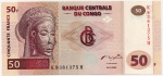 P-91 ANTIGA CÉDULA DA REPÚBLICA DEMOCRÁTICA DO CONGO ( ZAIRE ) 50 FRANCOS ANO DE 2000 FE