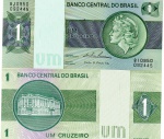 C#131 ANTIGA CÉDULA DO BRASIL ( REPÚBLICA ) 1 CRUZEIRO ANO DE 1975 SOB  ANVERSO: EFÍGIE DA REPÚBLICA E REVERSO: EDÍFICIO DA CAIXA DE AMORTIZAÇÃO