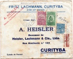 FILATELIA - ANTIGO ENVELOPE " FRITZ LACHMANN CURITYBA - A. HEISLER "CURITYBA ESTADO DO PARANÁ PEÇA DATADA DE 1933