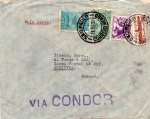 FILATELIA - ANTIGO ENVELOPE DATADO DE 1933 " VIA CONDOR "