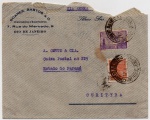 FILATELIA - ANTIGO ENVELOPE POSTAL " SOARES , BASTOS & C.  IMPORTADORES E EXPORTADORES " PEÇA DATADA DE 1938