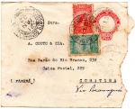 FILATELIA - ANTIGO ENVELOPE POSTAL DATADO DE 1932 " CURITYBA - VIA PARANAGUÁ "