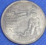 KM#332  MOEDA COMEMORATIVA DOS ESTADOS UNIDOS ( U.S.A - OHIO ) 1/4 DE DÓLAR ANO DE 2002 - D  ( MBC )