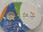 BLISTER OFICIAL CONTENDO MOEDA COMEMORATIVA DAS OLÍMPIADAS RIO 2016 ( BRASIL ) PARACANANOAGEM 1 REAL DE 2015 DFC
