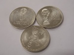 SET COMPLETO CONTENDO 3 MOEDAS COMEMORATIVAS COPA DA RÚSSIA DE 2018