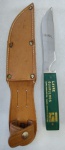 CUTELARIA ( CORTESIA LAVRE GUARULHOS S/A ) ANTIGA FACA COM COMPRIMENTO TOTAL DE 19,4 cm  " COLON - INOX " ACOMPANHA BAINHA EM COURO