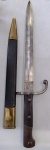 MILITARIA - RARA BAIONETA ALEMÃ,  COM GRAVAÇÃO NA LÂMINA " ALEX. COPPEL - SOLINGEN " OBS.: LÂMINA ESTA TORTA PERTO DA EMPUNHADURA / ACREDITAMOS QUE É POSSIVEL ALINHAR A LÃMINA SE LEVADO A UM CUTELEIRO ACOMPANHA BAINHA COMPRIMENTO TOTAL DA BAIONETA 43,3 cm